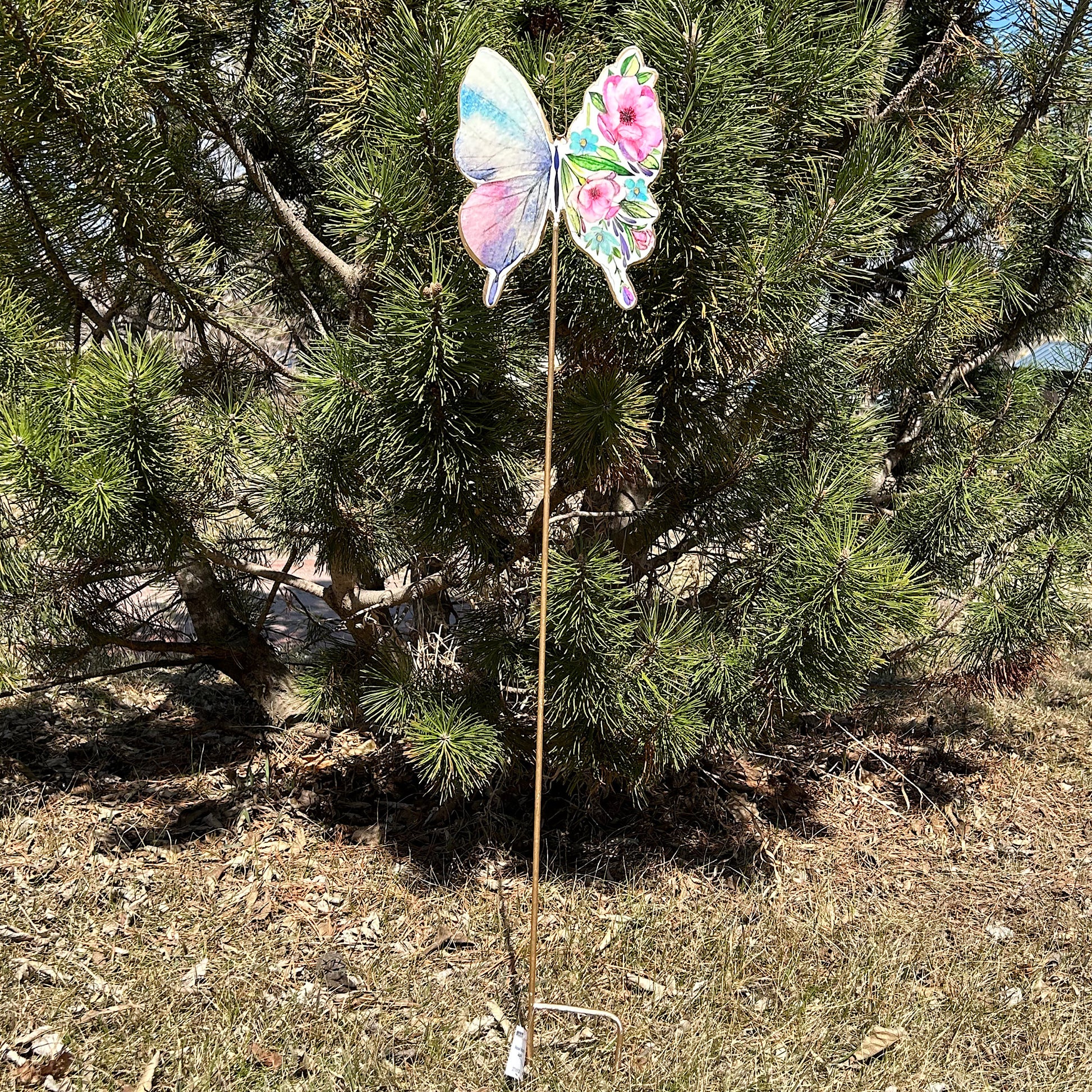 Metal Butterfly Stake