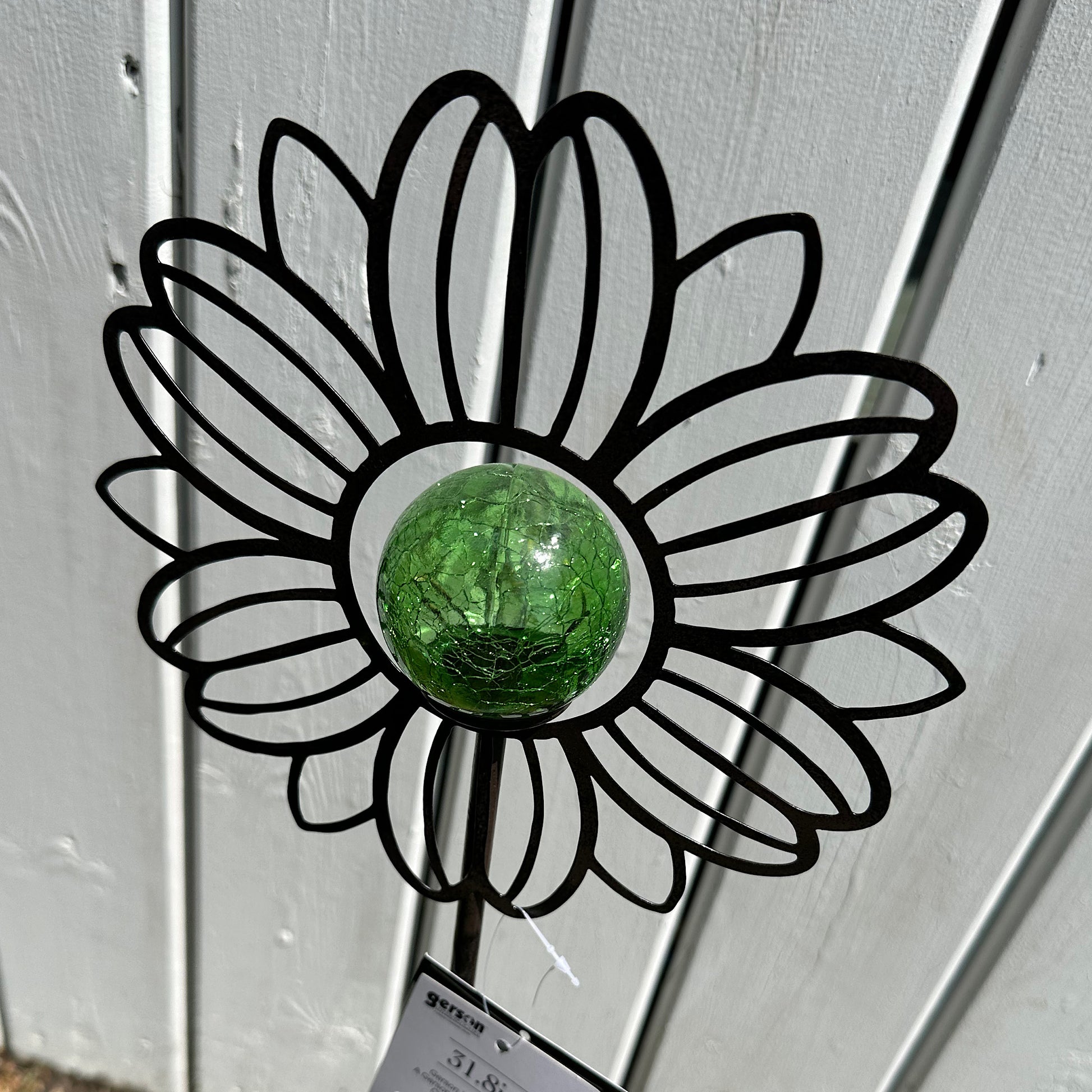 Solar Glass Ball Flower Yard Stake