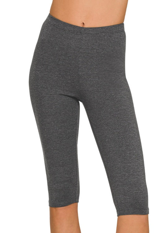 Kira Capri Leggings- Charcoal