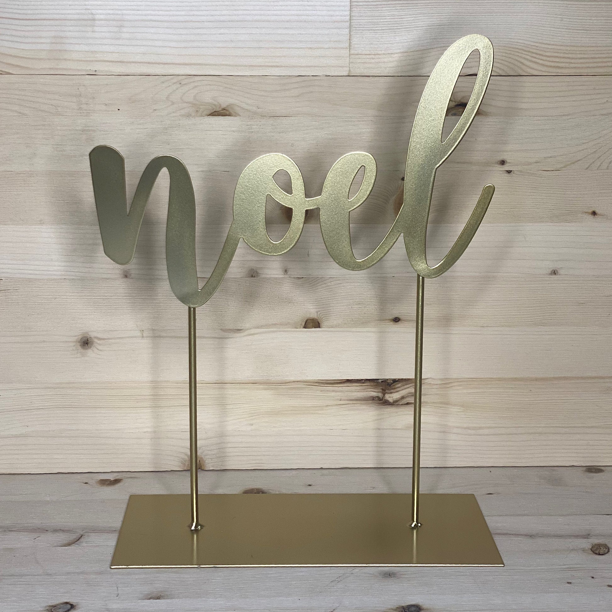 Gold Noel on Stand