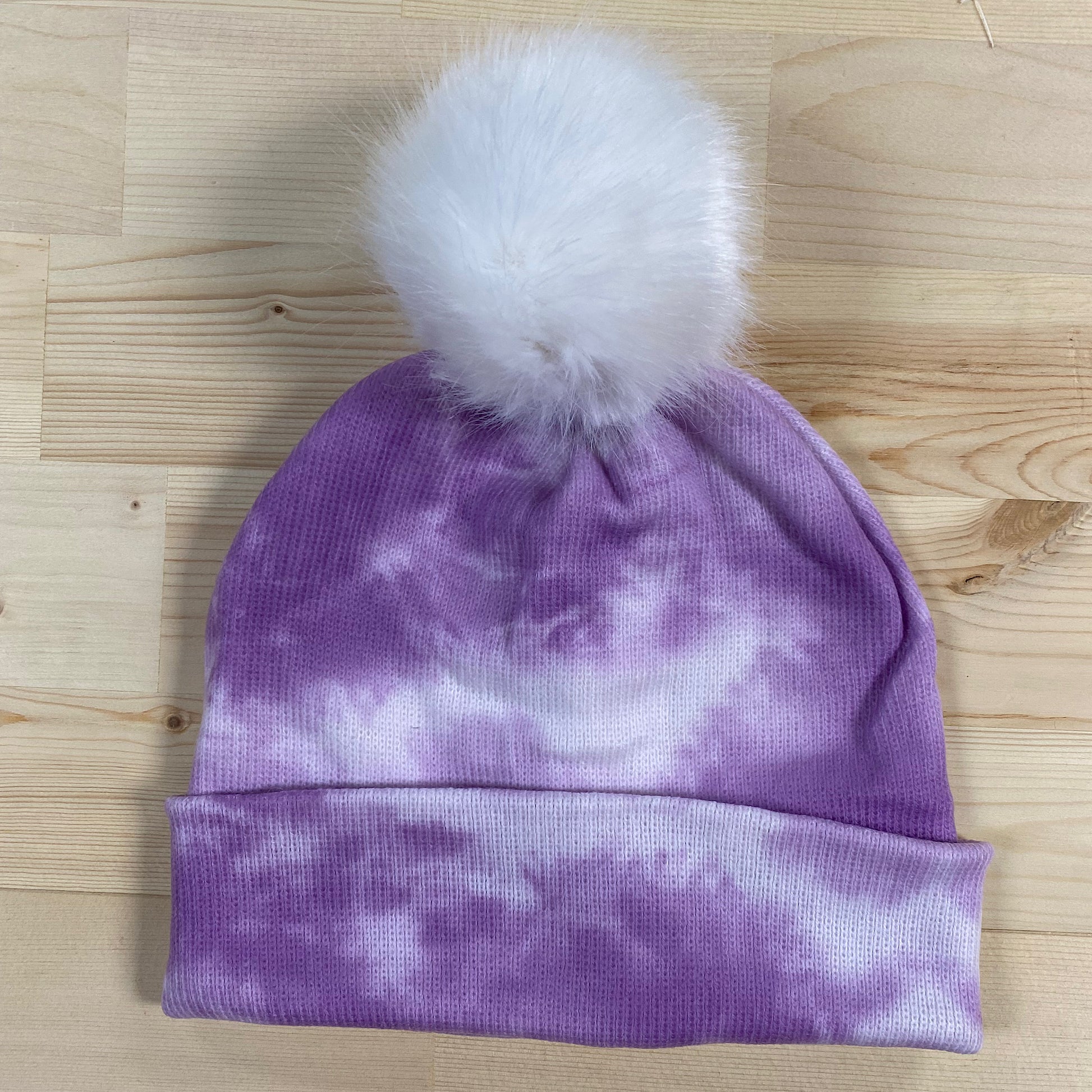 Ladies Tie Die Beanie with Pom