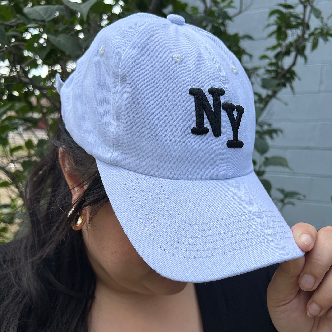 NY Brittni Ball Cap - White