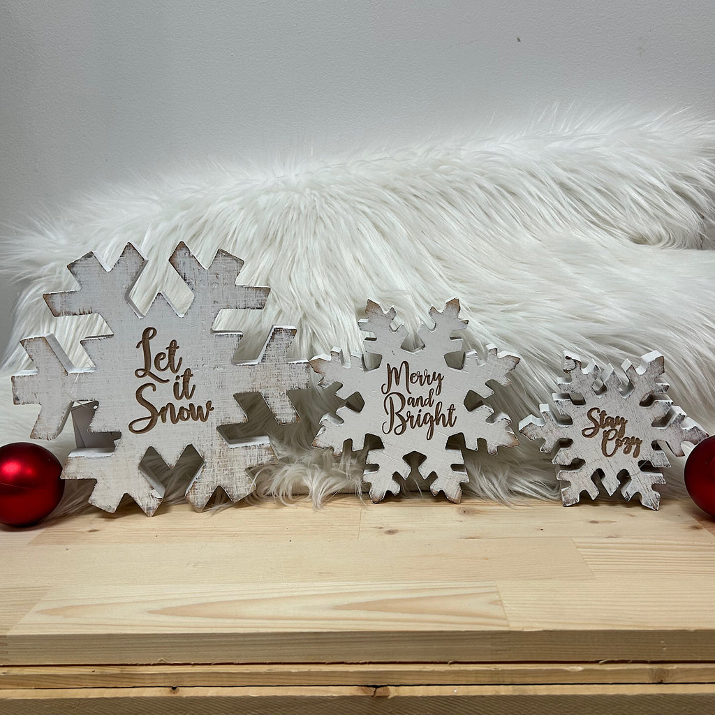 Reversible Snowflake Blocks - Set of 3