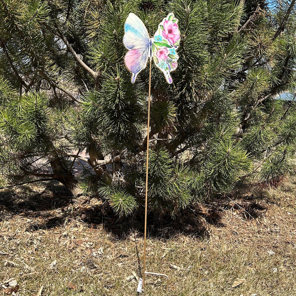 Metal Butterfly Stake
