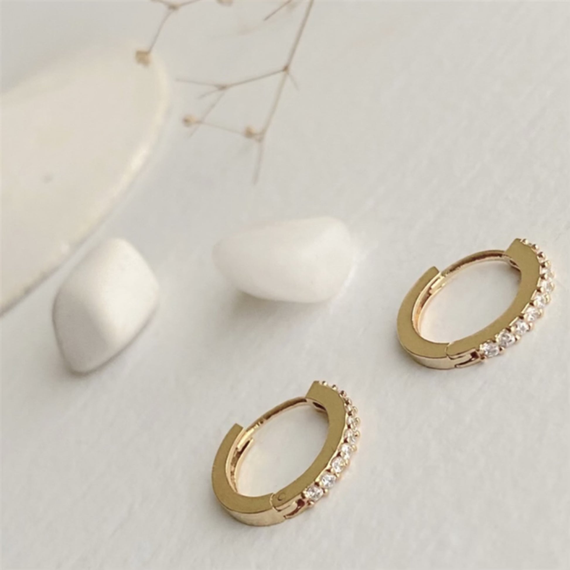 Wyst Rhinestone Encrusted Sleeper Hoops