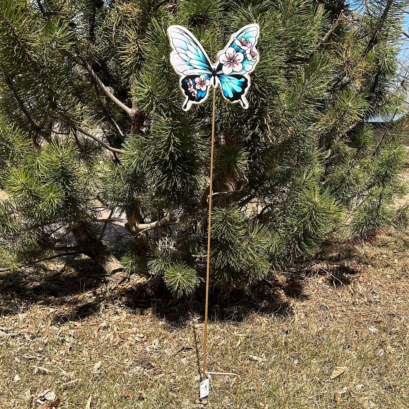 Metal Butterfly Stake