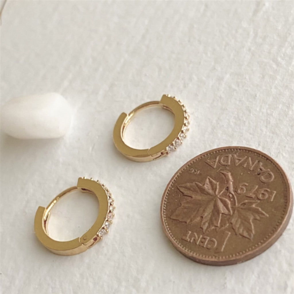 Wyst Rhinestone Encrusted Sleeper Hoops