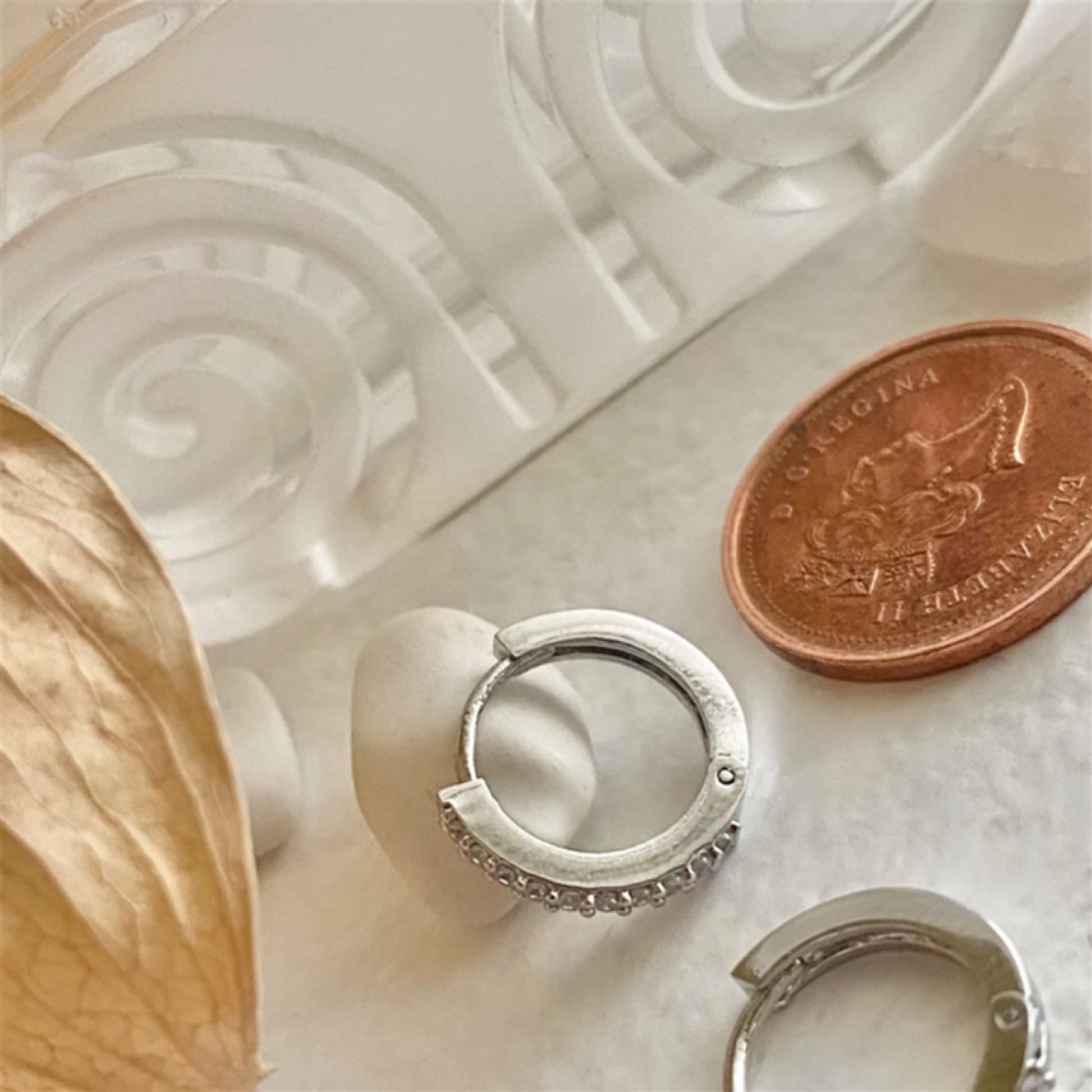 Wyst Rhinestone Encrusted Sleeper Hoops