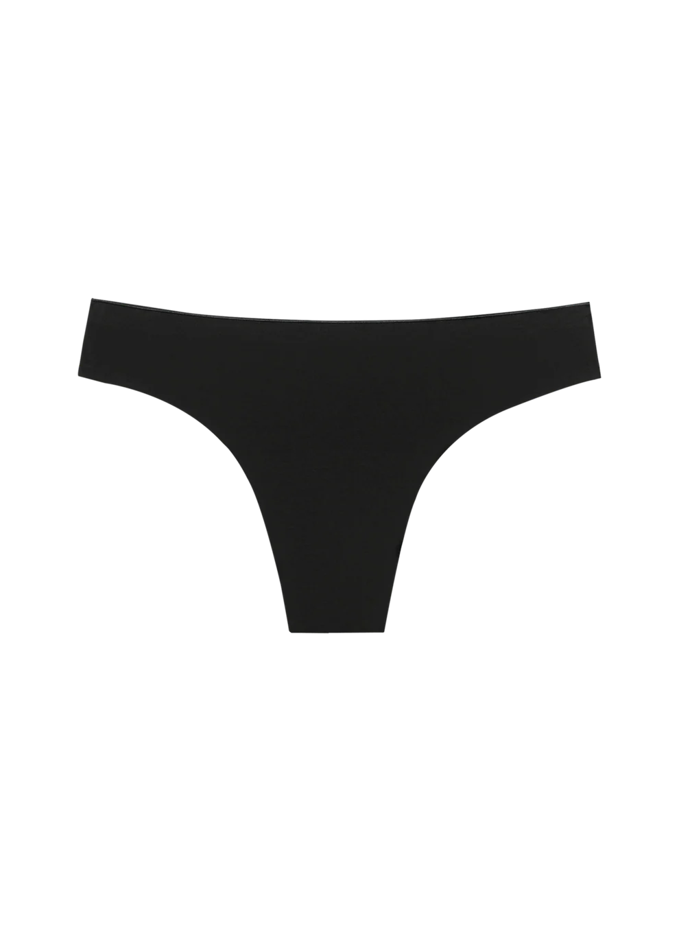 Seamless Low-Mid Thong - Black