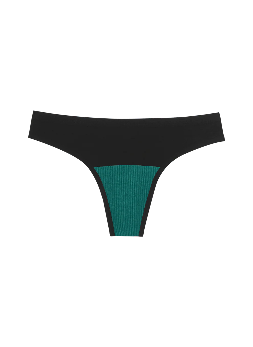 Seamless Low-Mid Thong - Black