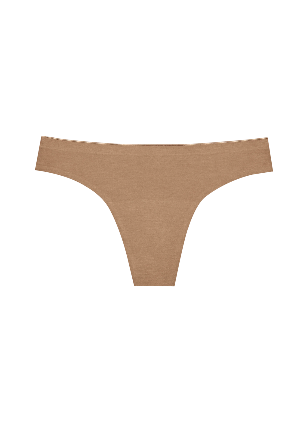 Seamless Low-Mid Thong - Tan