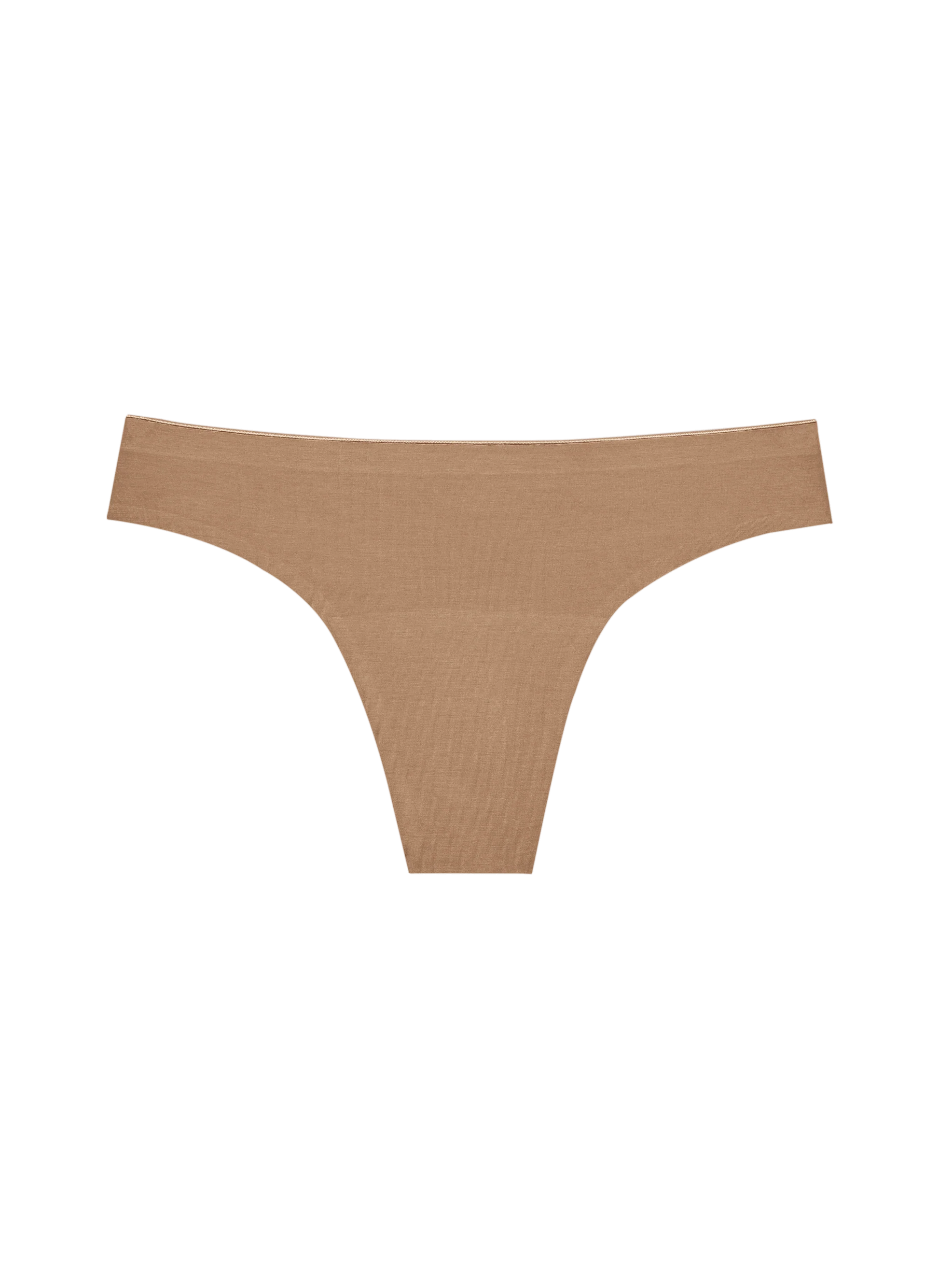 Seamless Low-Mid Thong - Tan