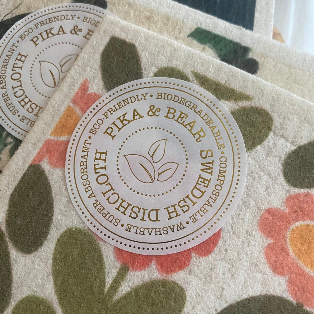 Scandinavian Floral Pattern Swedish Dishcloth