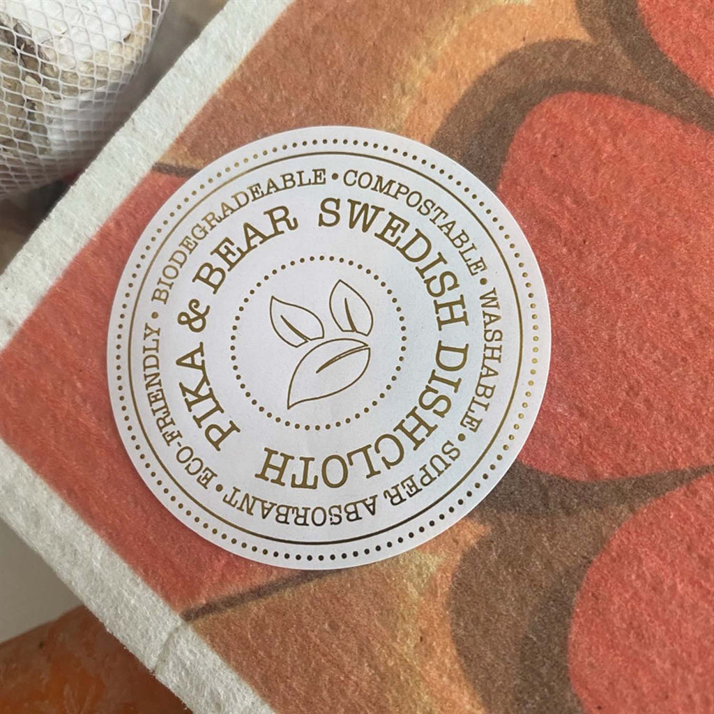 Flower Power Smile Burst Flower Design Swedish Dishcloth