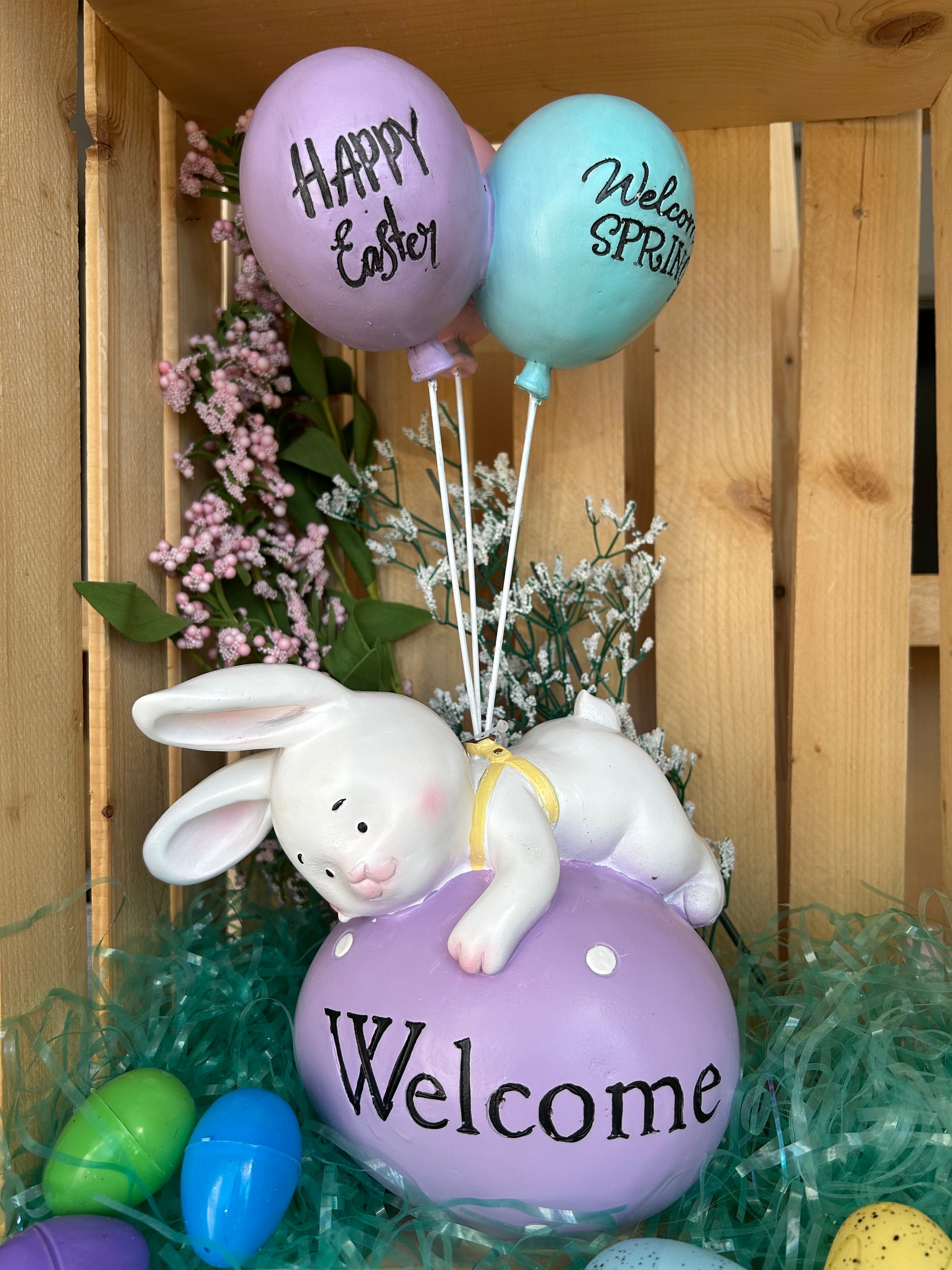 Easter Bunny On Welcome Egg