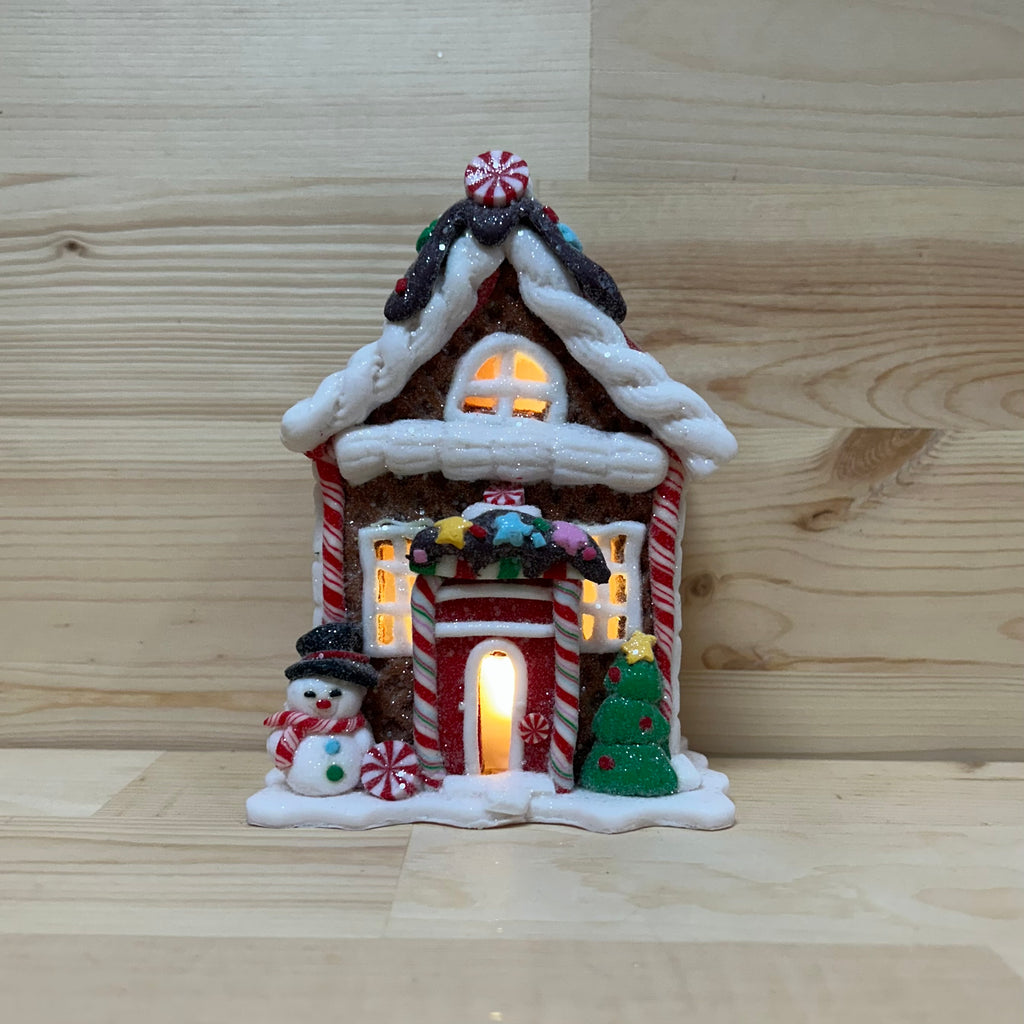 Lighted Clay Gingerbread House