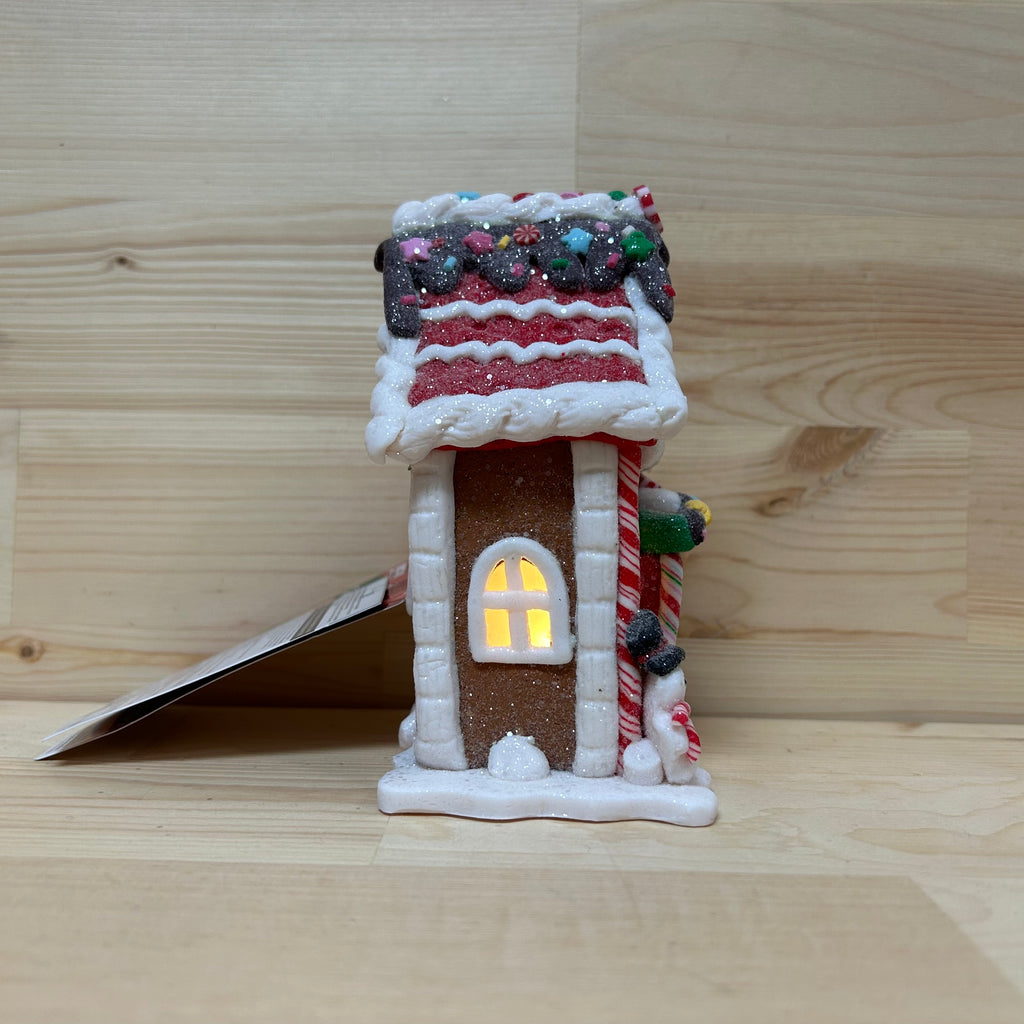 Lighted Clay Gingerbread House