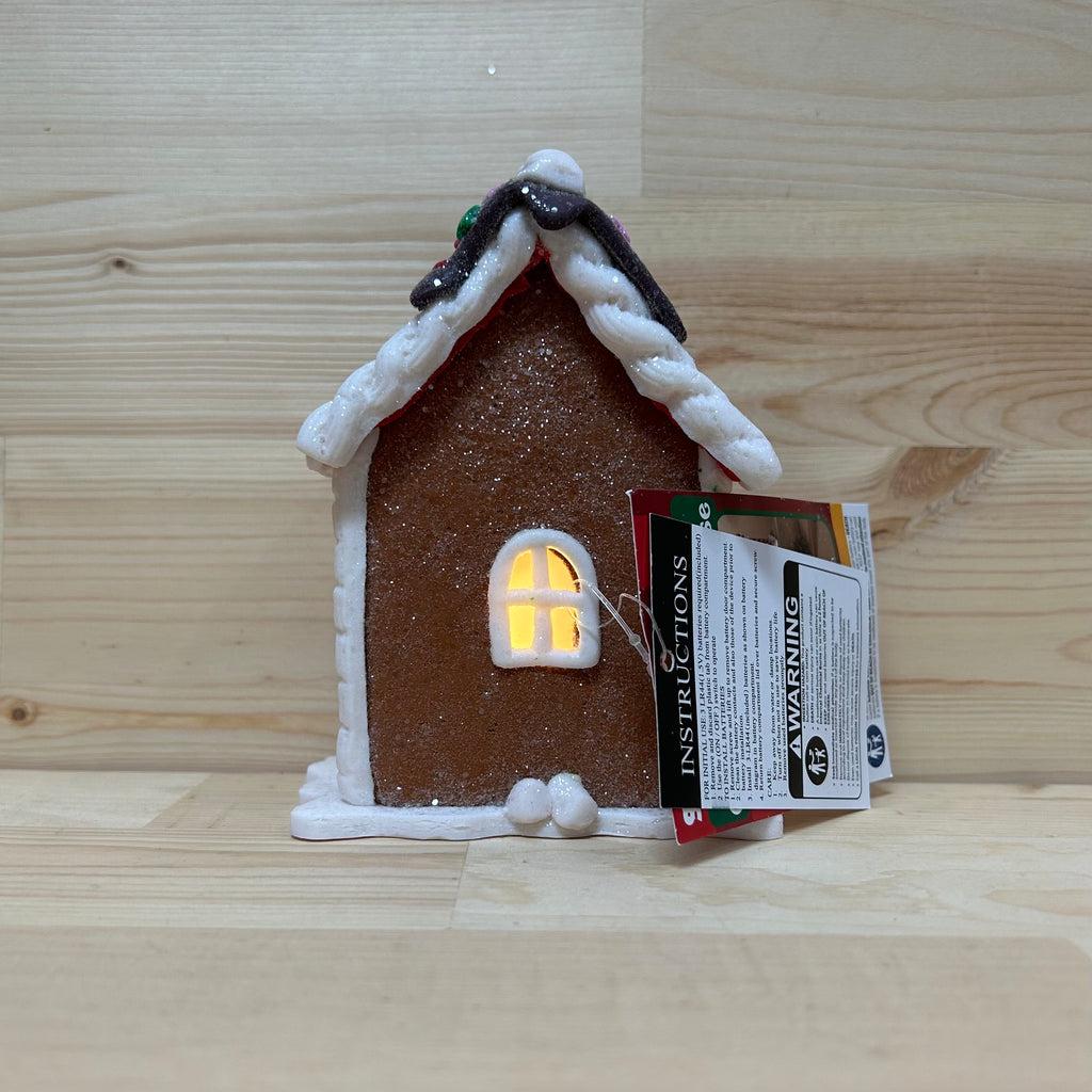 Lighted Clay Gingerbread House