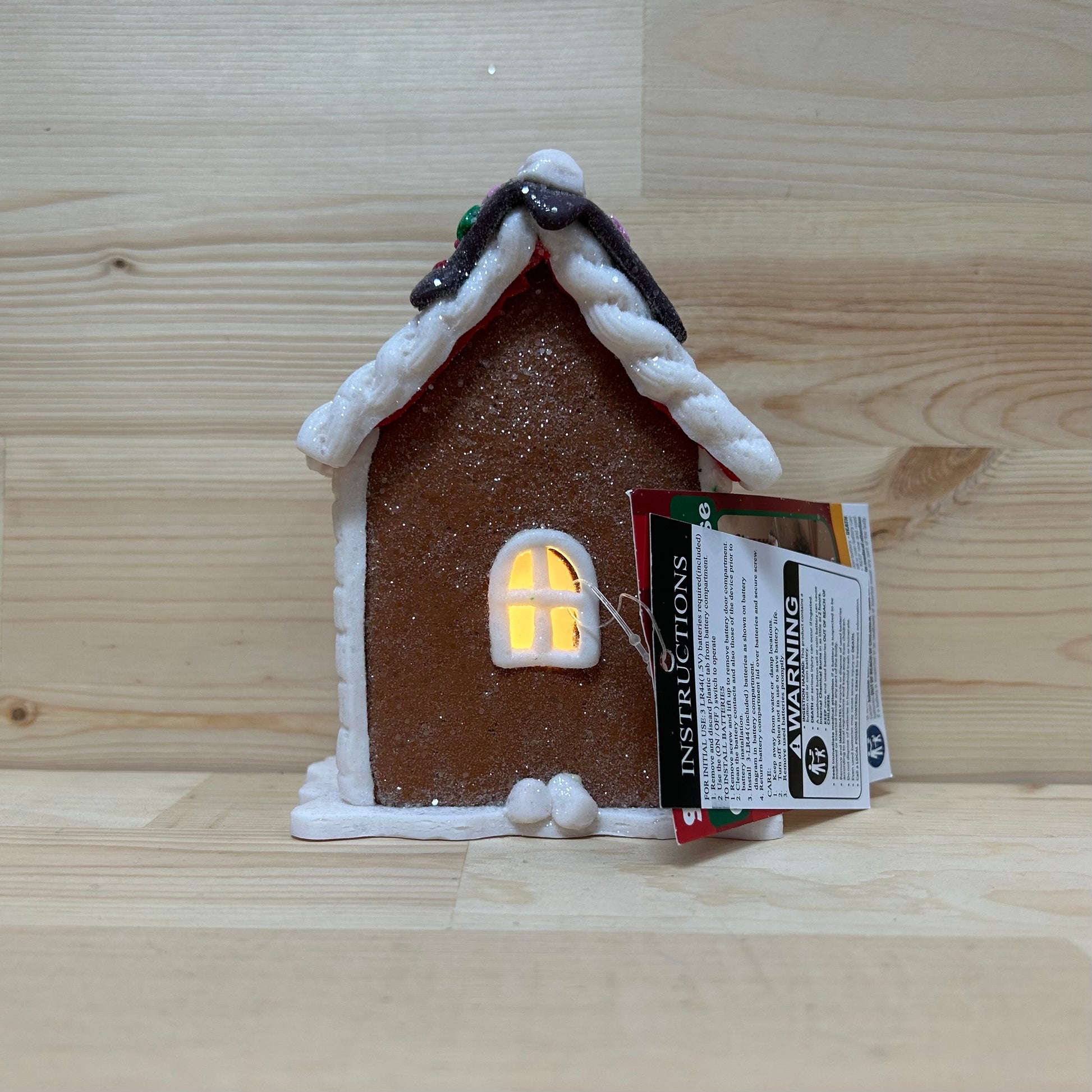 Lighted Clay Gingerbread House