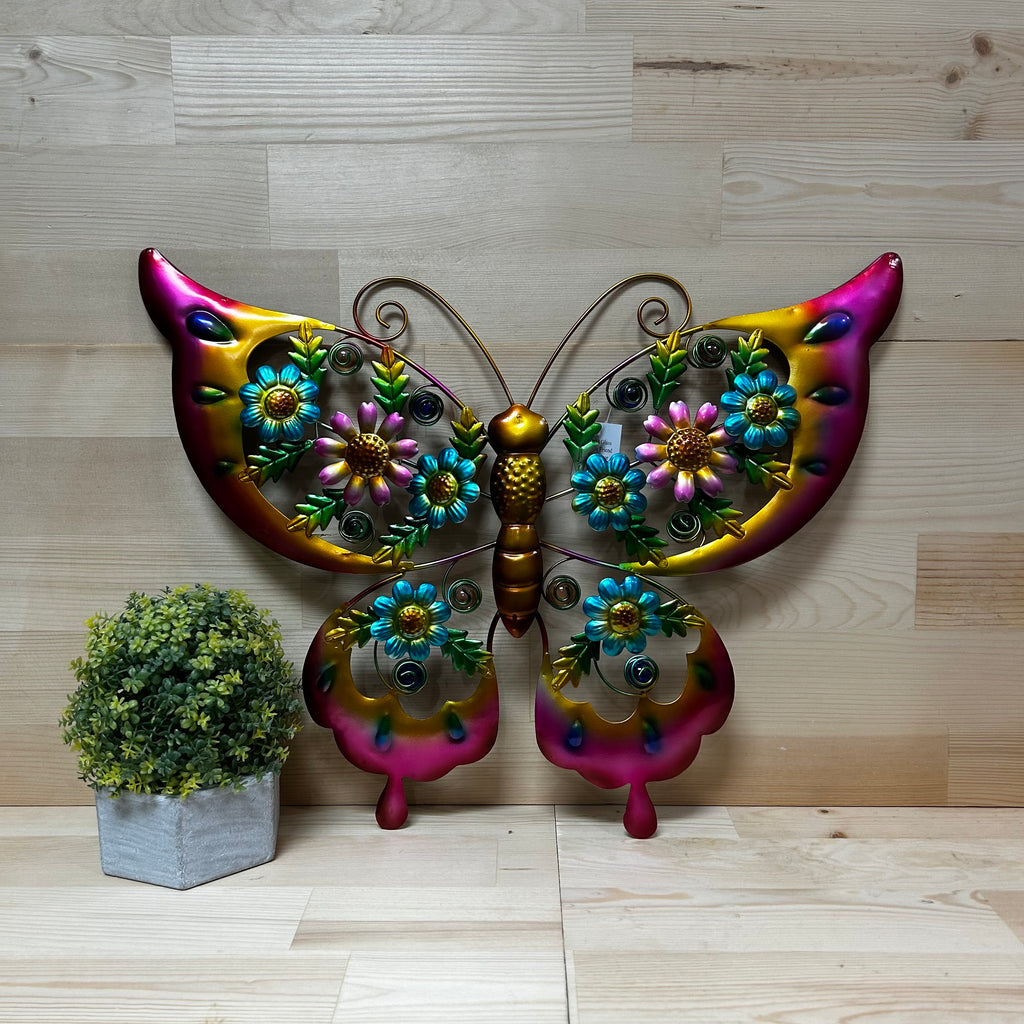 Metal & Glass Garden Friends Wall Decor