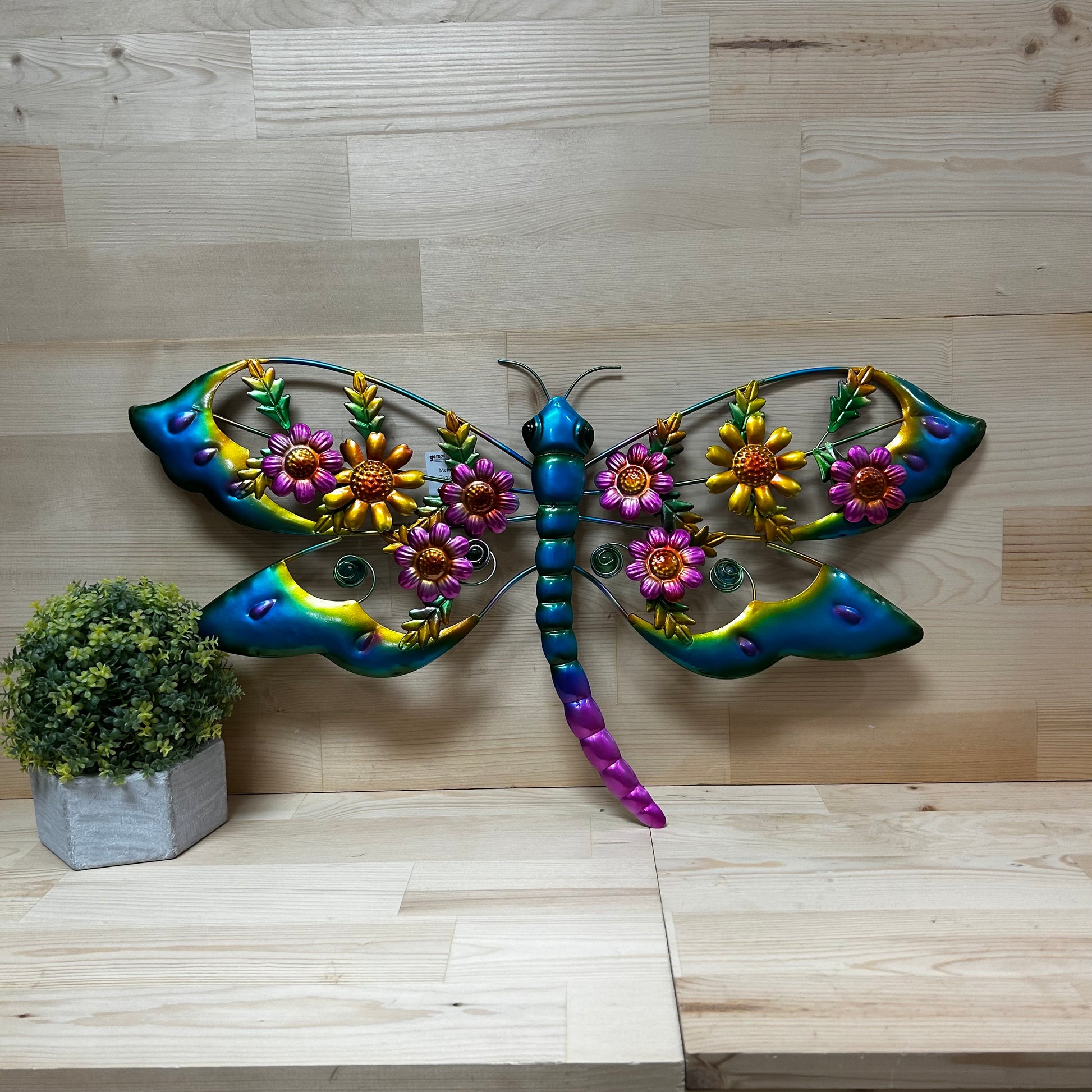Metal & Glass Garden Friends Wall Decor