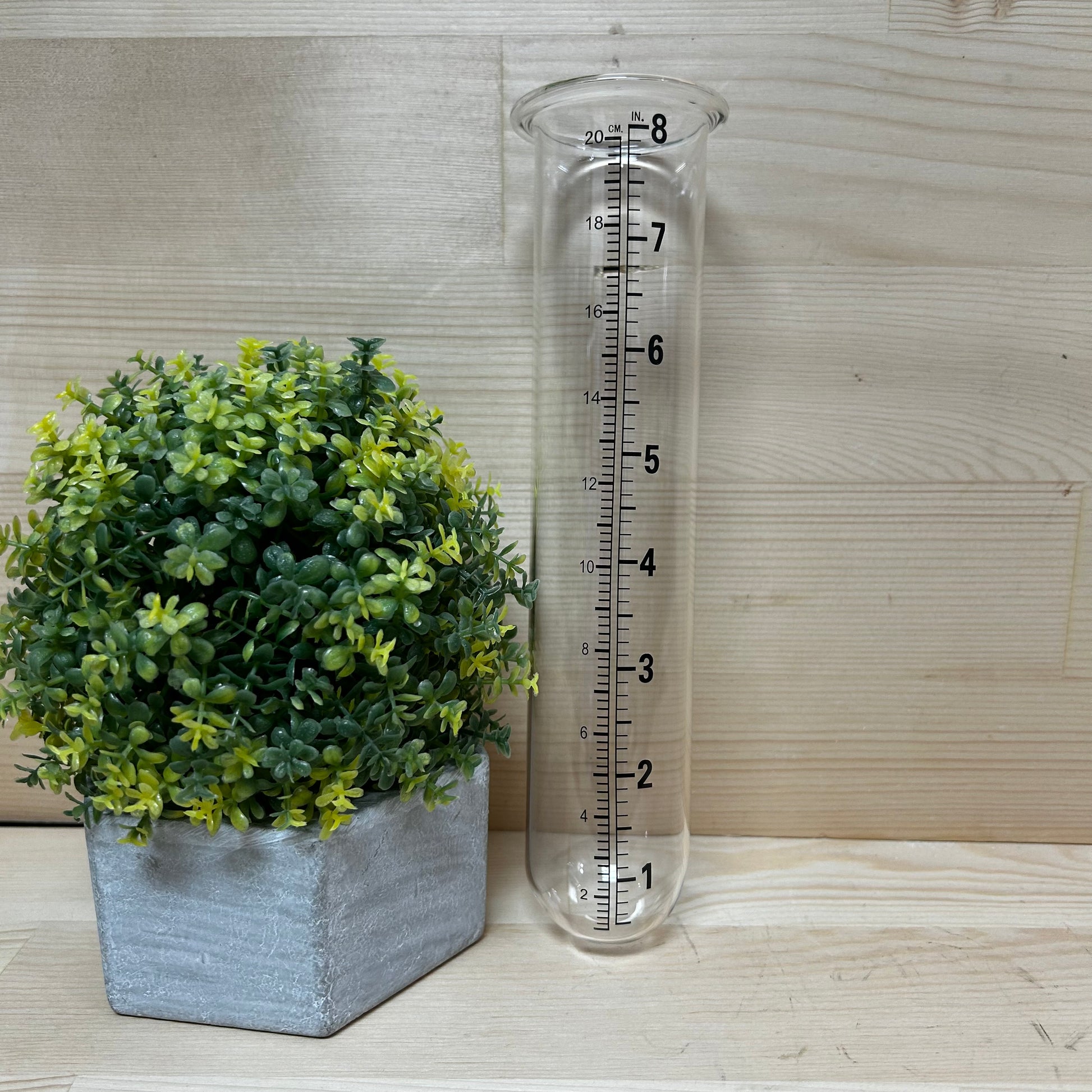 9" Glass Rain Gauge