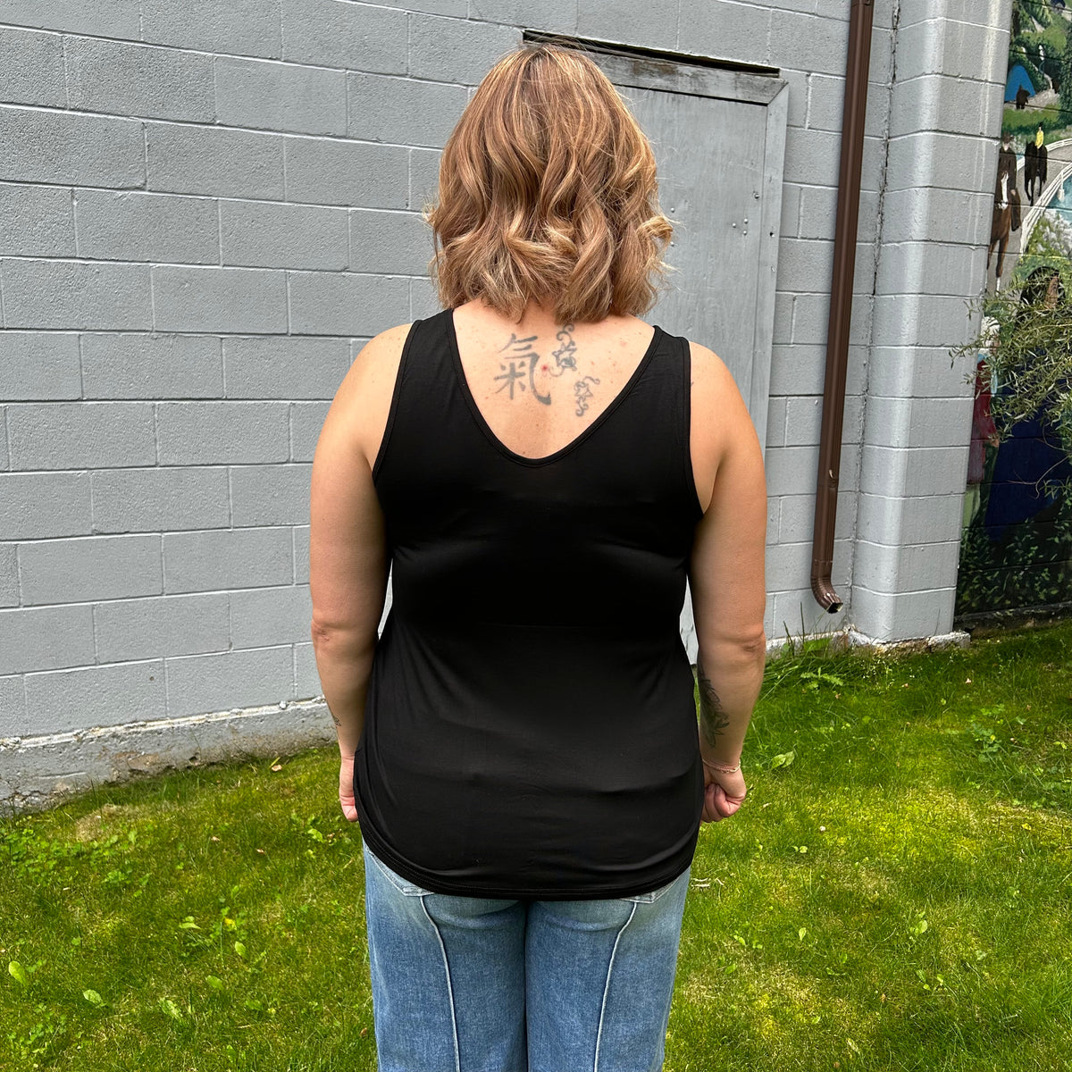 Vera V Tank- Black