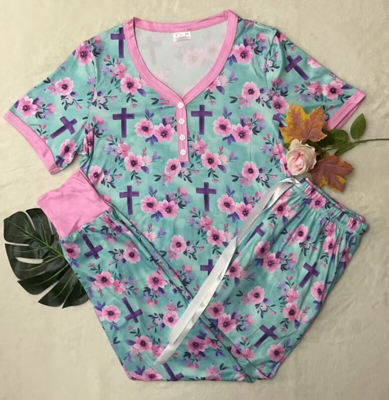 PREORDER Cross Floral Jogger Pj Set