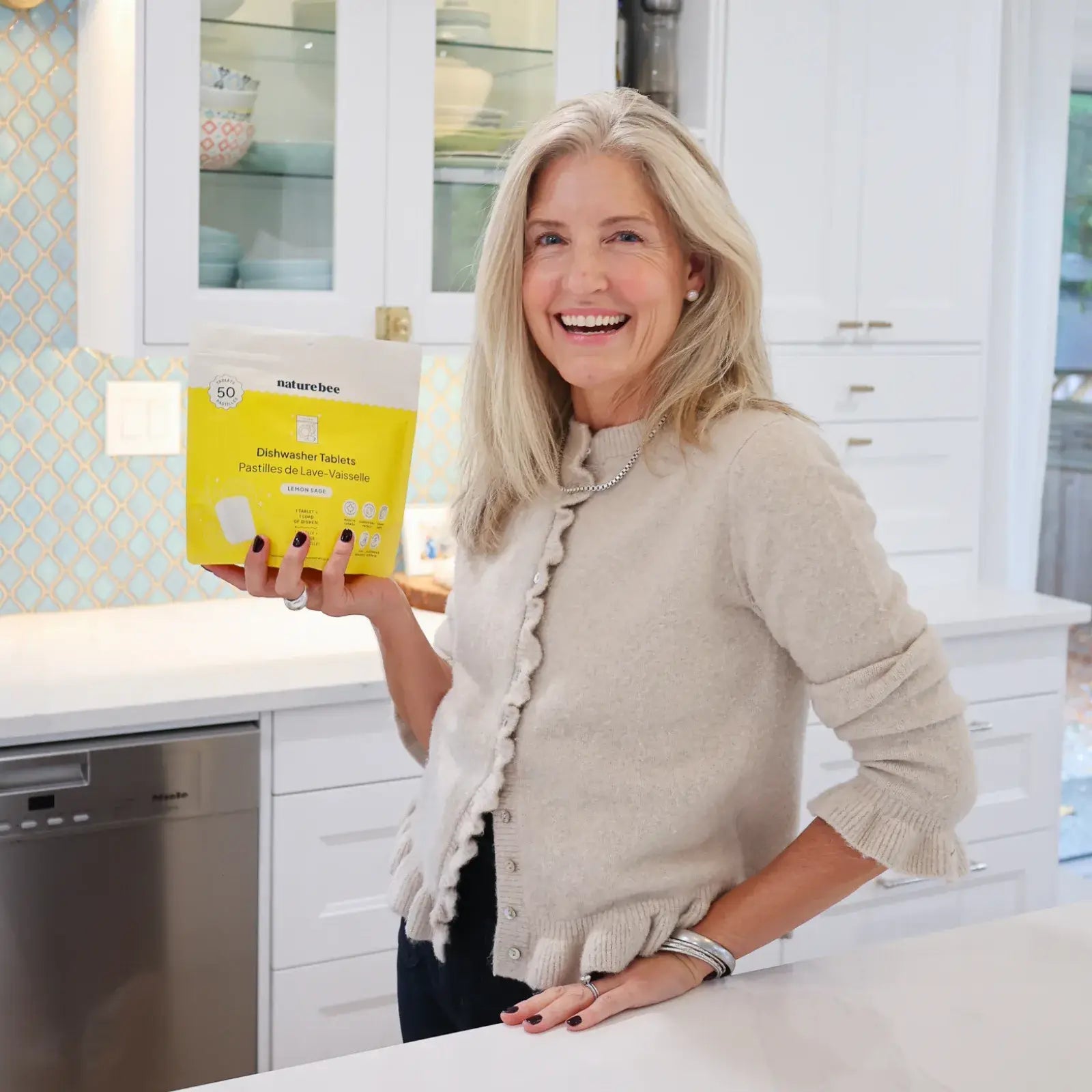 Dishwasher Tablets Lemon | MADE IN CANADA | Nature Bee: Bag of 50