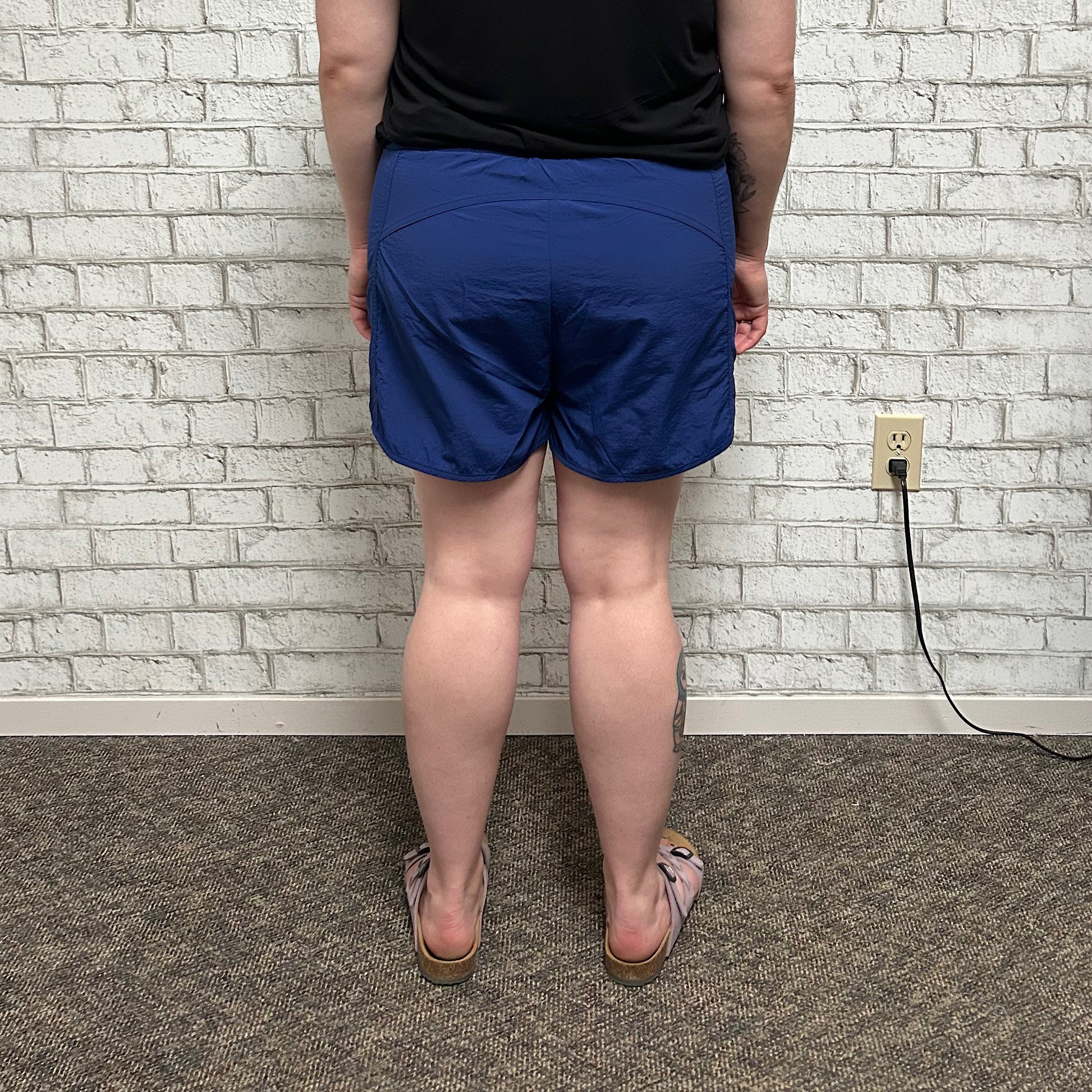 Smocked Waistband Shorts - Lt Navy