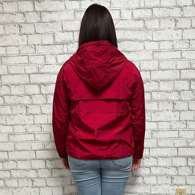 Addy Leopard Windbreaker - Burgundy