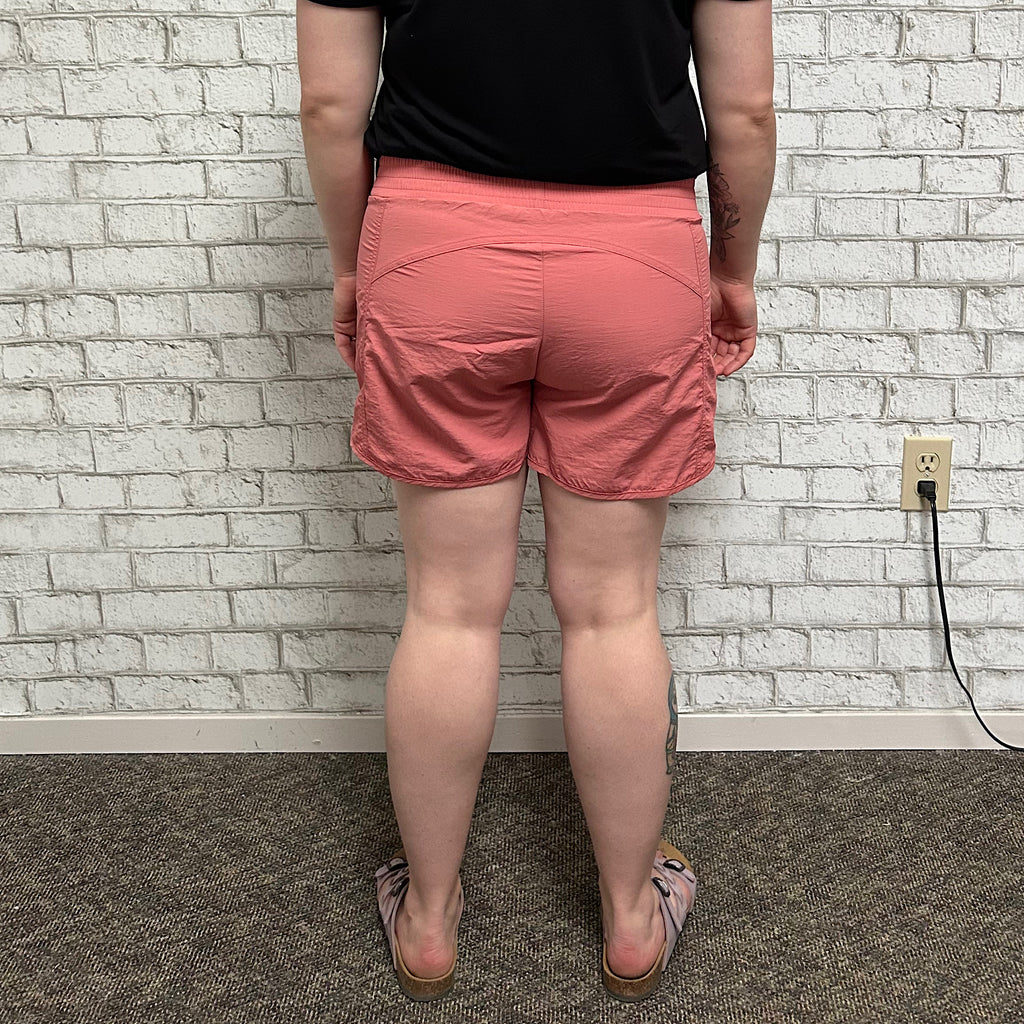 Smocked Waistband Shorts - Ash Rose