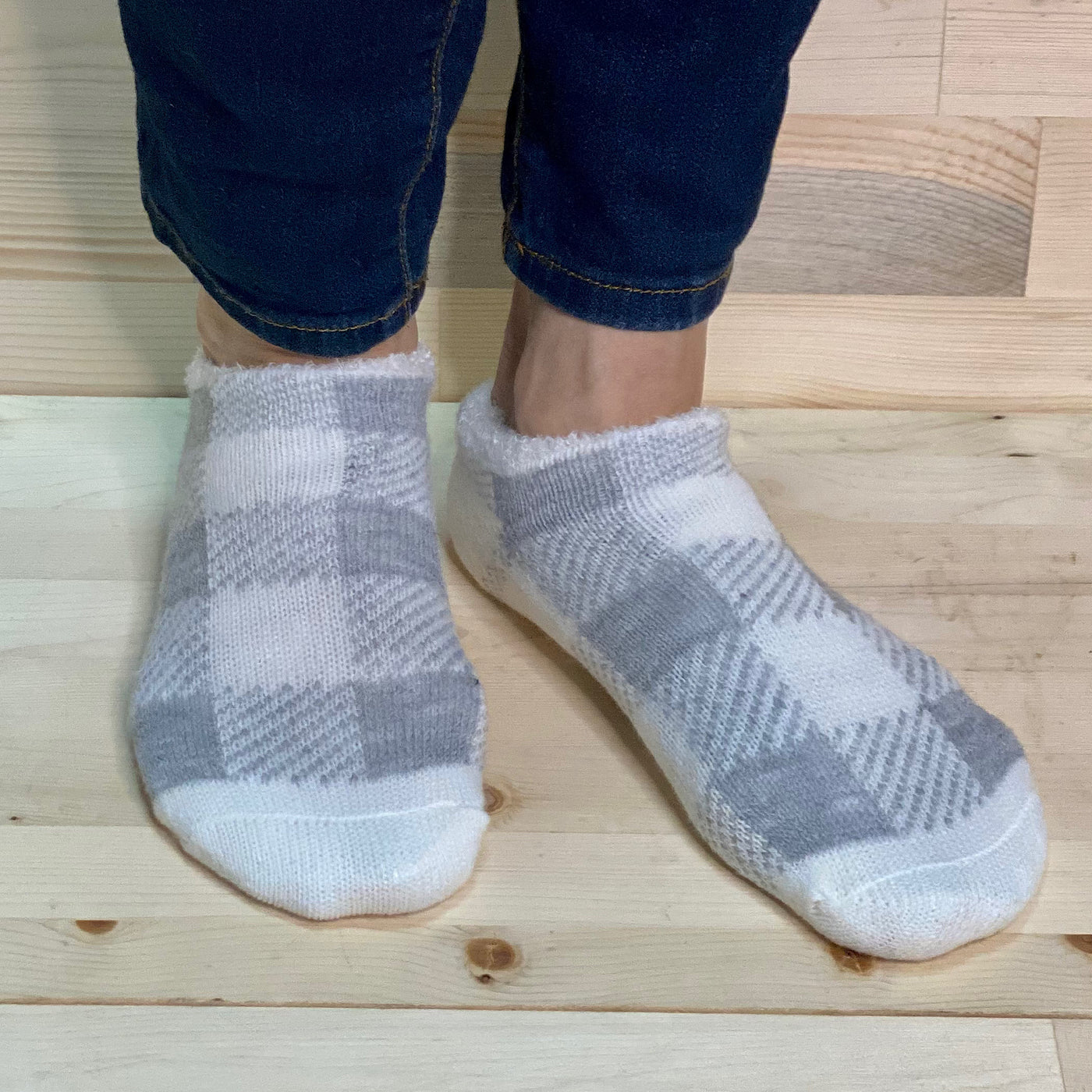 Fleece Plaid Socks