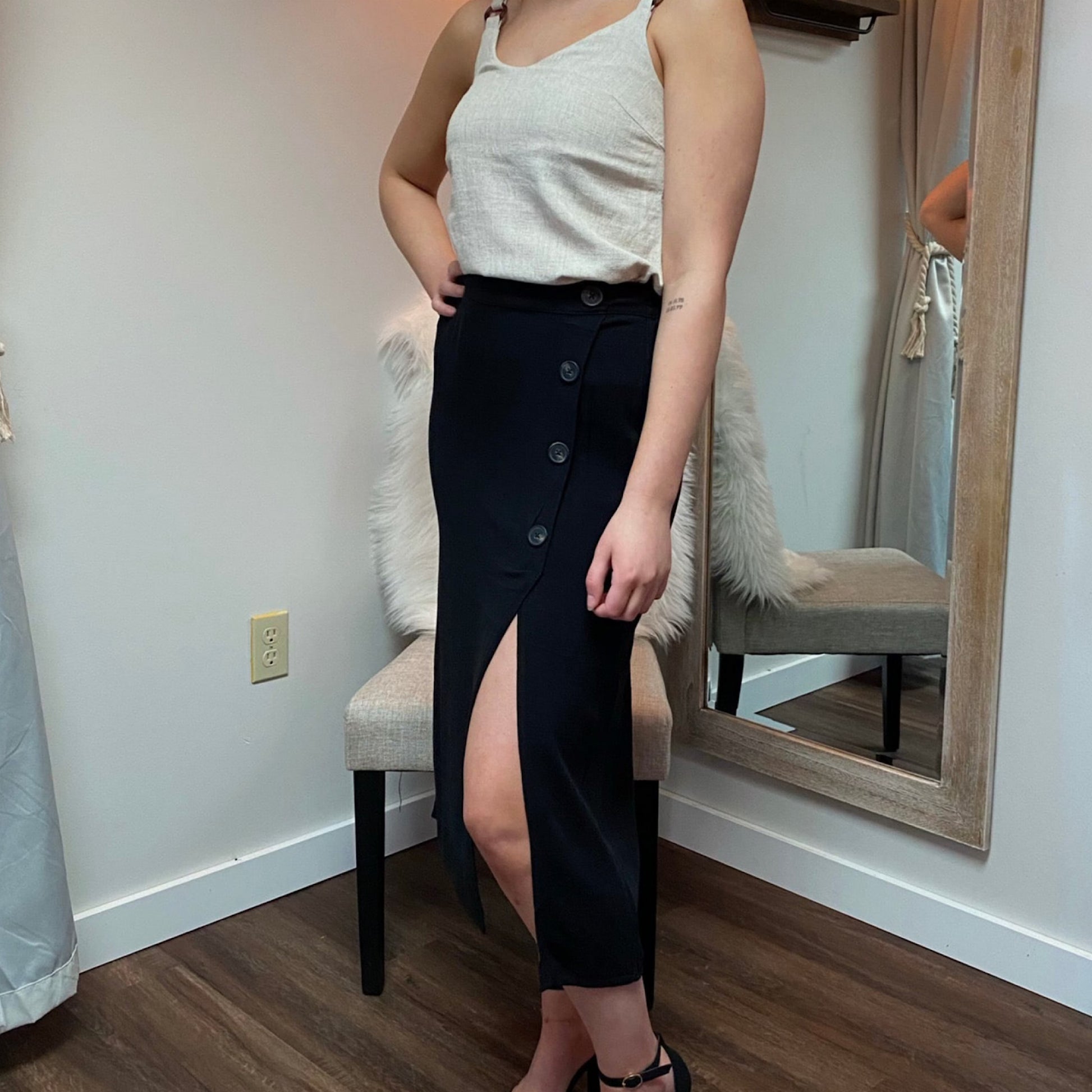 Faded Black Skirt