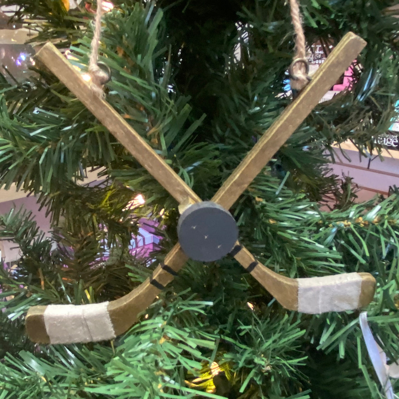 Sticks & Puck Ornament
